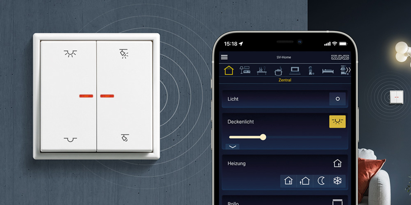 KNX RF Taster bei Hutton Elektrotechnik in Frammersbach